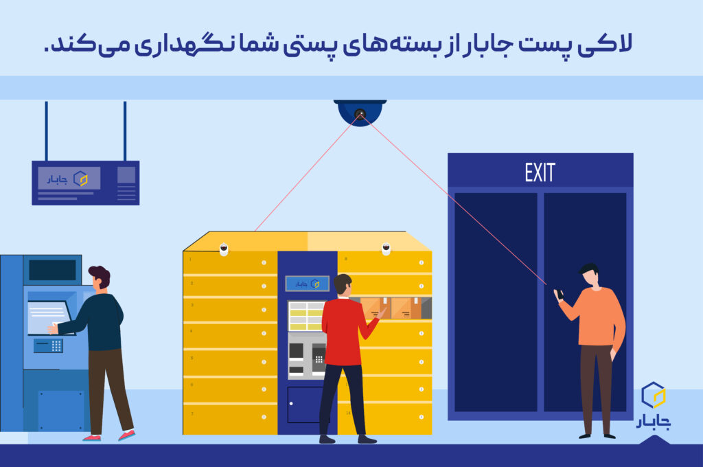 لاکی پست جابار از بسته‌های شما نگهداری می‌کند